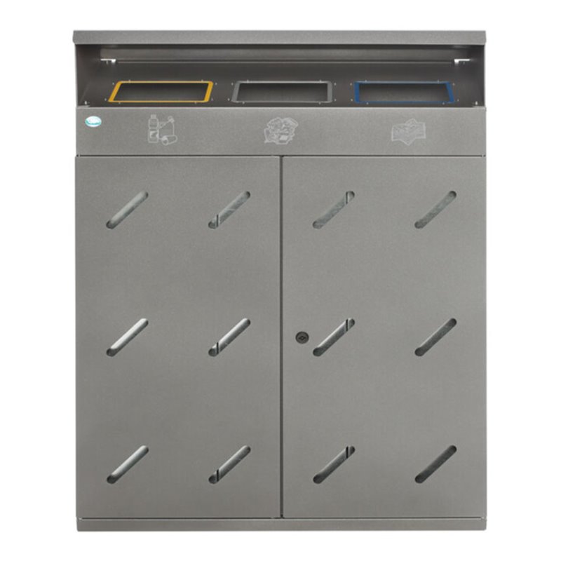 VAR Wertstoffsammelstation WS 89 3-Fach 300 l eisenglimmer 300 l