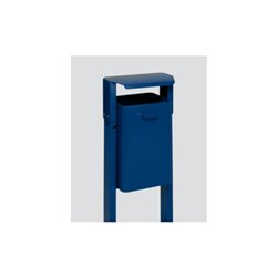 VAR Abfallsammler Typ AG 08 zum Einbetonieren mit Dach enzianblau 40 l