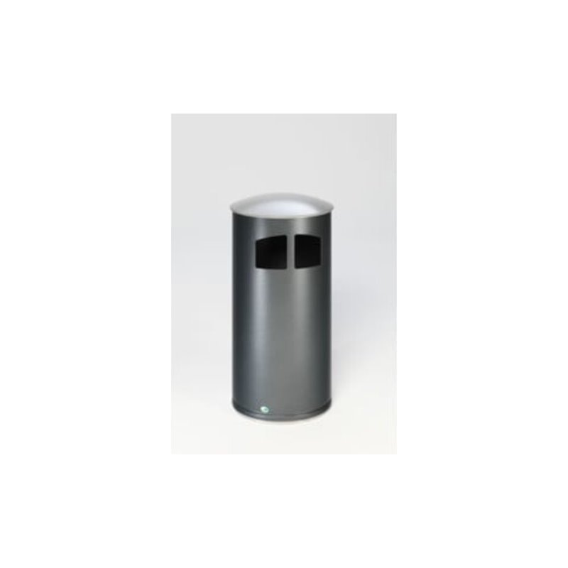 VAR Abfallsammler D 44 mit Deckel silber inkl. Inneneinsatz 86 l