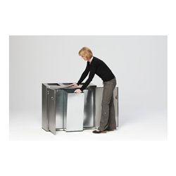 VAR Wertstoffsortiersystem Edelstahl 270 l