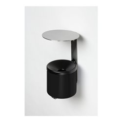 VAR Wandascher WH 16 mit Dach VA schwarz 2,4 l