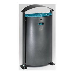 VAR Abfallsammler E 03 antik-silber 90 l