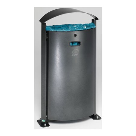 VAR Abfallsammler E 03 antik-silber 90 l