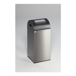 VAR Wertstoffsammelgerät WSG 55 R Korpus und Einwurfklappe Edelstahl Kopfteil antik-silber 60 l