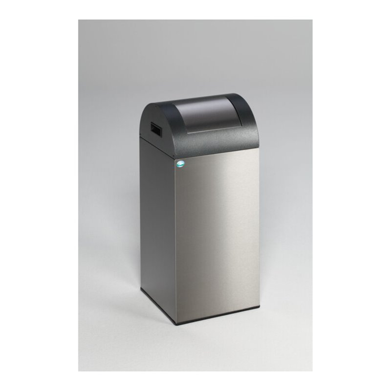 VAR Wertstoffsammelgerät WSG 55 R Korpus und Einwurfklappe Edelstahl Kopfteil antik-silber 60 l
