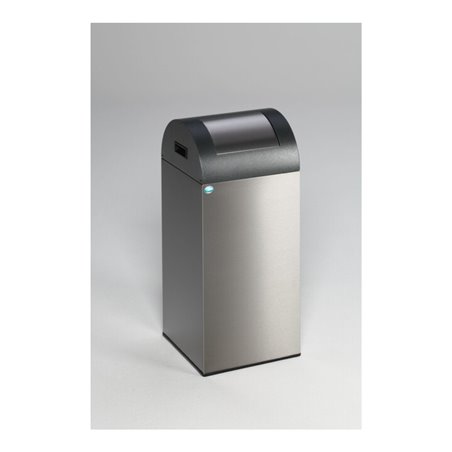 VAR Wertstoffsammelgerät WSG 55 R Korpus und Einwurfklappe Edelstahl Kopfteil antik-silber 60 l