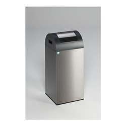 VAR Wertstoffsammelgerät WSG 55 R Korpus und Einwurfklappe Edelstahl Kopfteil antik-silber 60 l