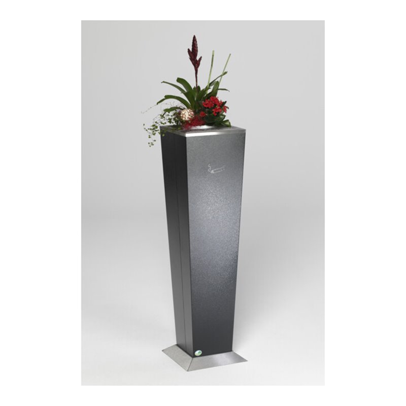 VAR Ascher H 110 mit Aschereinsatz/Einsatz für Pflanzen antik-silber 1,4 l