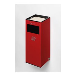 VAR Wandascher WH 66 mit Einwurfklappe rot 29 l