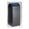 VAR Wertstoffsammelgerät WSG 55 R Korpus antik-silber Einwurfklappe enzianblau 60 l