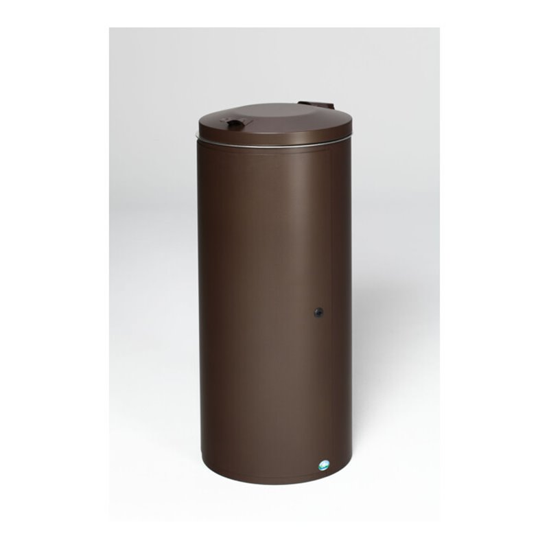 VAR Abfallsammler 120 ltr. mit Einflügeltür mit Doppelbart-Schloss, deep-brown