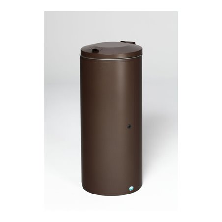 VAR Abfallsammler 120 ltr. mit Einflügeltür mit Doppelbart-Schloss, deep-brown