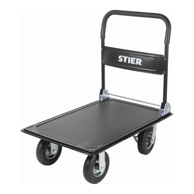 STIER Plattformwagen klappbar Tragkraft 300kg mit Luftbereifung
