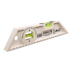 STABILA Torpedo-Wasserwaage Type 104 Allround 25 cm mit drehbarer Winkel-Libelle