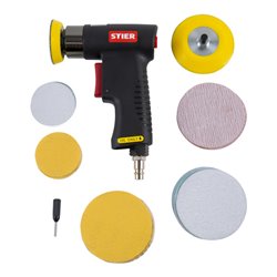 STIER Mini-Exzenterschleifer-Satz ME-26 Länge 100 mm 64-teilig