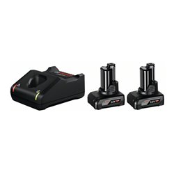 Bosch Akku Starter-Set: 2 x GBA 12 Volt 6,0 Ah und GAL 12V-40