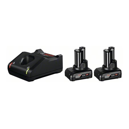 Bosch Akku Starter-Set: 2 x GBA 12 Volt 6,0 Ah und GAL 12V-40