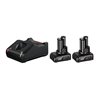 Bosch Akku Starter-Set: 2 x GBA 12 Volt 6,0 Ah und GAL 12V-40