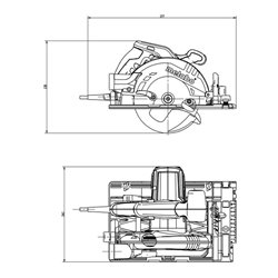 Metabo Handkreissäge KS 55 FS Set mit Führungsschiene FS 160 Kunststoffkoffer