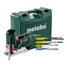 Metabo Stichsäge STE 100 Quick Set mit 20 Stichsägeblättern Kunststoffkoffer