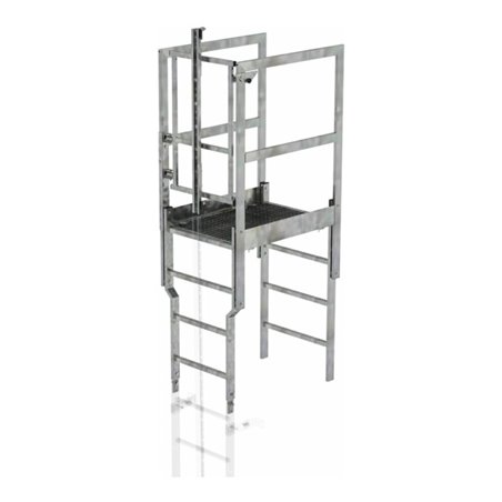 MUNK Attika-Überstieg mit Sicherungstüre und Steigschutzschiene