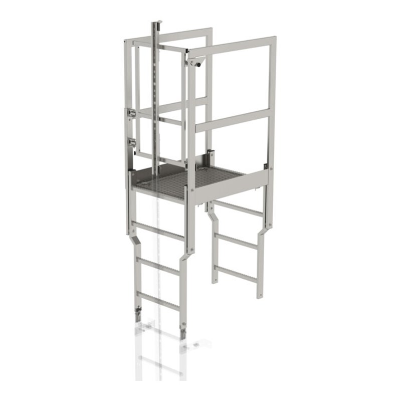 MUNK Attika-Überstieg mit Sicherungstüre und Steigschutzschiene