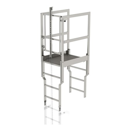 MUNK Attika-Überstieg mit Sicherungstüre und Steigschutzschiene