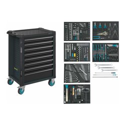 HAZET Werkstattwagen Assistent 179NT-8-RAL7016/2 Schubladen flach: 7 x 77 x 522 x 398 mm Schubladen hoch: 1 x 162 x 522 x 398 mm
