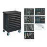 HAZET Werkstattwagen Assistent 179NT-8-RAL7016/2 Schubladen flach: 7 x 77 x 522 x 398 mm Schubladen hoch: 1 x 162 x 522 x 398 mm