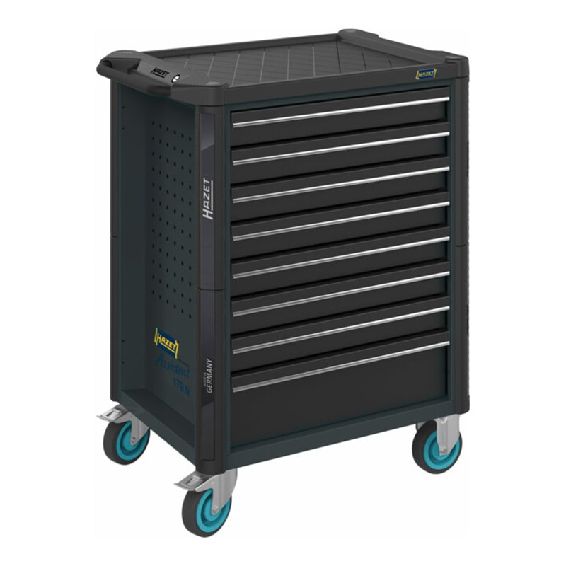 HAZET Werkstattwagen Assistent 179NT-8-RAL7016 Schubladen flach: 7 x 77 x 522 x 398 mm Schubladen hoch: 1 x 162 x 522 x 398 mm