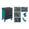 HAZET Werkstattwagen Assistent 179N-7/220 ∙ Schubladen flach: 5 x 77 x 522 x 398 mm ∙ Schubladen hoch: 2 x 162 x 522 x 398 mm