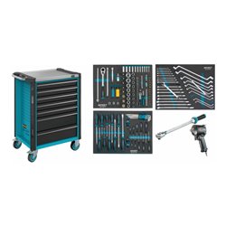 HAZET Werkstattwagen Assistent 179NX-7/137 Schubladen flach: 5 x 77 x 522 x 398 mm Schubladen hoch: 2 x 162 x 522 x 398 mm Anzah