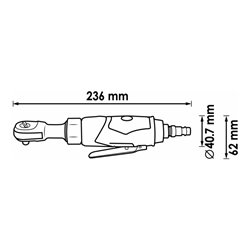 VIGOR Innenvierkant Antrieb 10  3/8 Zoll Luftratsche V6554
