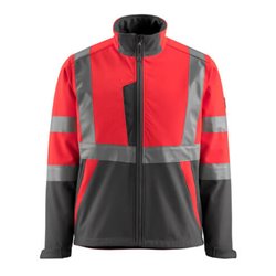Mascot Kiama Soft Shell Jacke Größe 4XL, hi-vis rot/dunkelanthrazit