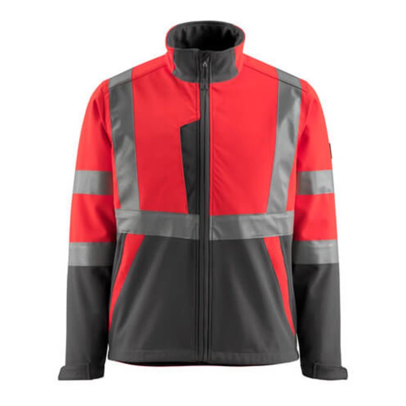 Mascot Kiama Soft Shell Jacke Größe 4XL, hi-vis rot/dunkelanthrazit