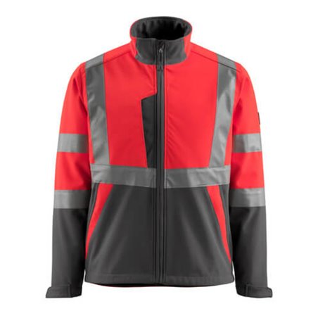 Mascot Kiama Soft Shell Jacke Größe 4XL, hi-vis rot/dunkelanthrazit