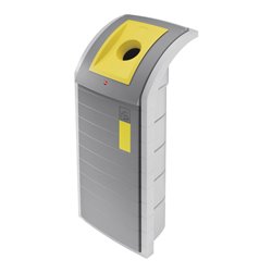 Hailo ProfiLine WSB Design Plus XXXL, Wertstoffsammler, 120 Liter, Silber