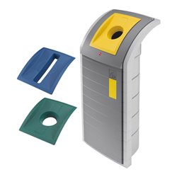 Hailo ProfiLine WSB Design Plus XXXL, Wertstoffsammler, 120 Liter, Silber