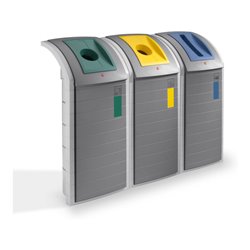 Hailo ProfiLine WSB Design Plus XXXL, Wertstoffsammler, 120 Liter, Silber