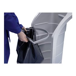 Hailo ProfiLine WSB Design Plus XXXL, Wertstoffsammler, 120 Liter, Silber