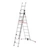 Hailo S100 ProfiLOT, Aluminium Kombileiter 3-teilig, 2x9 + 1x8  Sprossen