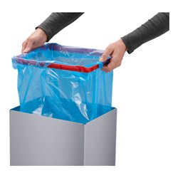 Hailo Big-Box Swing XL, Großraum-Müllbox, 52 ltr, Silber