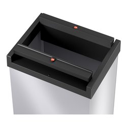 Hailo Big-Box Swing XL, Großraum-Müllbox, 52 ltr, Silber
