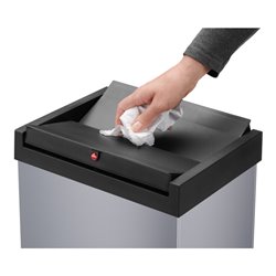 Hailo Big-Box Swing XL, Großraum-Müllbox, 52 ltr, Silber