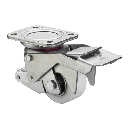 BS Rollen Heberolle W120.B15.075 Lenkrolle mit Feststeller, Raddurchmesser 75 mm,