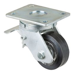 BS Rollen Schwerlastrolle RR120.B80.101 Lenkrolle mit Rad-/Totalfeststeller, Raddurchmesser 100 mm,