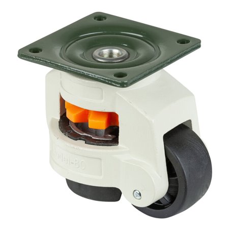 BS Rollen Heberolle W220.A90.062 Lenkrolle mit Feststeller, Raddurchmesser 62 mm,