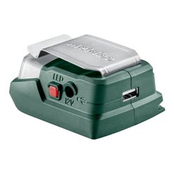 Metabo Akku-Power-Adapter PowerMaxx PA 12 LED-USB 12 V Anschluss + 5 V USB + LED-Licht Karton