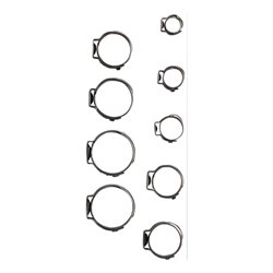 BGS Edelstahl-Schlauchklemmen-Sortiment Ø 5,8 - 21 mm 170-tlg.