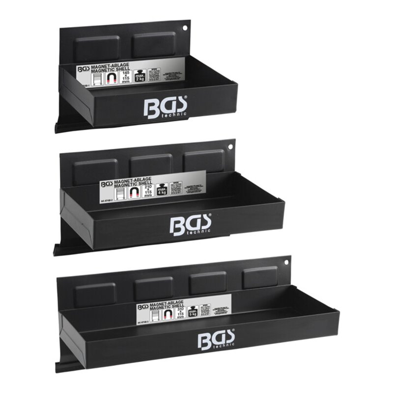 BGS Magnet-Ablagen-Satz 150 / 210 / 310 mm 3-tlg.